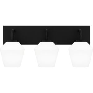 Nielson 3-Light Bathroom Vanity Light in Matte Black