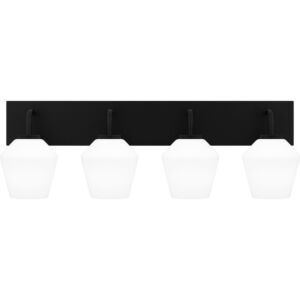 Nielson 4-Light Bathroom Vanity Light in Matte Black