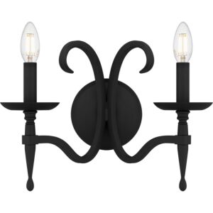 Octavia 2-Light Wall Sconce in Earth Black