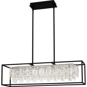 Brillance LED Linear Chandelier in Matte Black