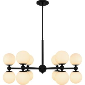 Elser 12-Light Chandelier in Matte Black