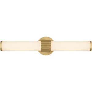 Kaye LED Bathroom Vanity Light in Aged Brass