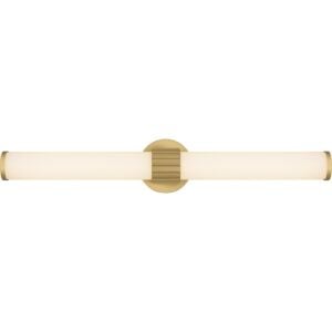 Kaye LED Bathroom Vanity Light in Aged Brass