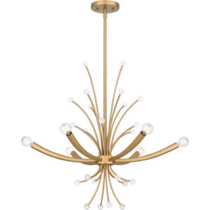 Kiera 6-Light Chandelier in Brushed Weathered Brass