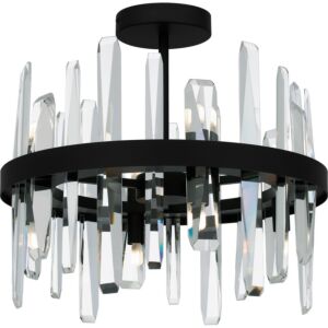 Regal 8-Light Semi-Flush Mount in Matte Black