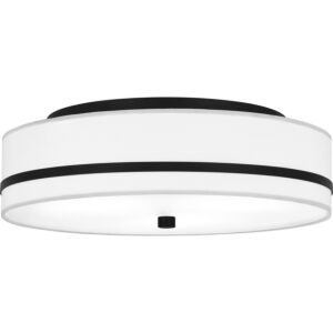 Quoizel Flush Mount 3-Light Flush Mount in Matte Black