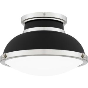 Quoizel Flush Mount 2-Light Flush Mount in Matte Black