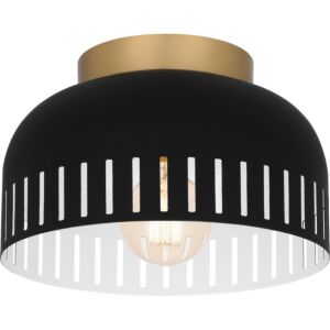 Quoizel Flush Mount 1-Light Flush Mount in Matte Black