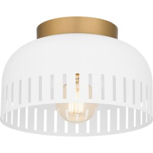 Quoizel Flush Mount 1-Light Flush Mount in Matte White