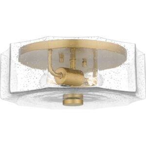 Quoizel Flush Mount 2-Light Flush Mount in Aged Brass