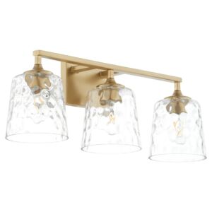 Eldorado 3-Light Bathroom Vanity Light in Aged Brass