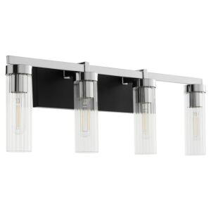 Kilbey 4-Light Bathroom Vanity Light in Matte Black