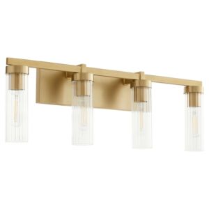 Kilbey 4-Light Bathroom Vanity Light in Aged Brass