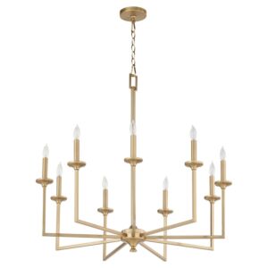 Eldorado 9-Light Chandelier in Aged Brass