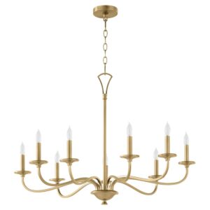 Maryse 9-Light Chandelier in Aged Brass