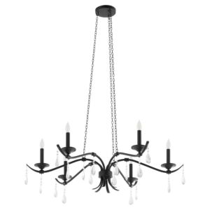 Lorelei 6-Light Chandelier in Matte Black