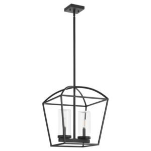 Odeon 2-Light Pendant in Matte Black