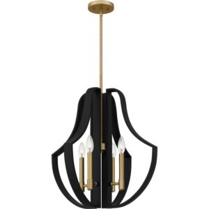 Quoizel Pendant 4-Light Pendant in Matte Black