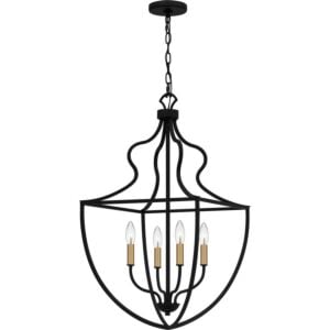 Quoizel Pendant 4-Light Pendant in Matte Black