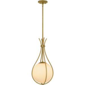 Quoizel Pendant 1-Light Mini Pendant in Aged Brass