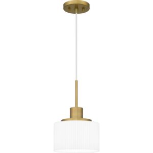 Quoizel Piccolo Pendant 1-Light Mini Pendant in Aged Brass