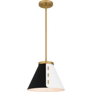 Quoizel Pendant 1-Light Pendant in Brushed Weathered Brass