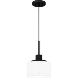 Quoizel Piccolo Pendant 1-Light Mini Pendant in Matte Black