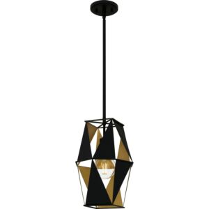 Quoizel Piccolo Pendant 1-Light Mini Pendant in Matte Black