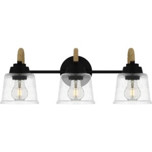 Seabreeze 3-Light Bathroom Vanity Light in Matte Black