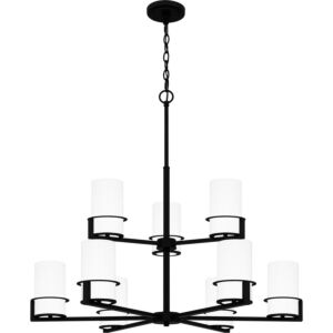 Seymour 9-Light Chandelier in Matte Black