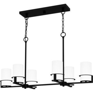 Seymour 6-Light Linear Chandelier in Matte Black