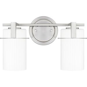 Seymour 2-Light Bathroom Vanity Light in Brushed Nickel