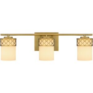 Tenley 3-Light Bathroom Vanity Light in Aged Brass