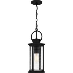 Tilmore 1-Light Outdoor Hanging Lantern in Matte Black