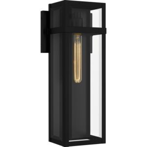 Vanessa 1-Light Outdoor Wall Mount in Matte Black