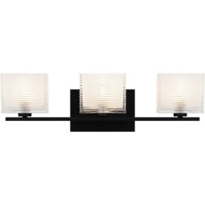 Westcap 3-Light Bathroom Vanity Light in Matte Black