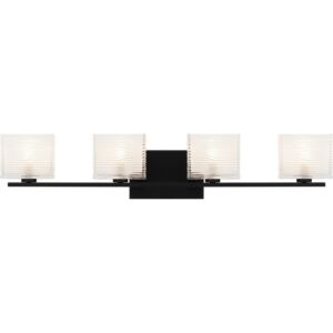 Westcap 4-Light Bathroom Vanity Light in Matte Black