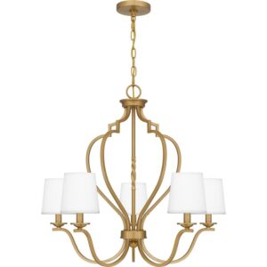 Wilkins 5-Light Chandelier in Brushed Weathered Brass