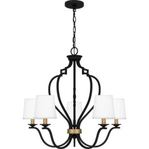 Wilkins 5-Light Chandelier in Matte Black