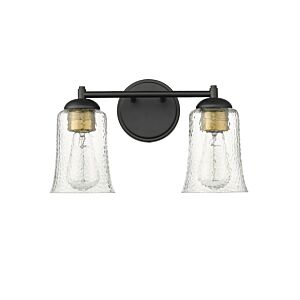 Abilene 2-Light Bathroom Vanity Light in Matte Black