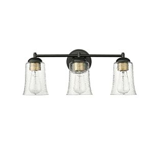 Abilene 3-Light Bathroom Vanity Light in Matte Black