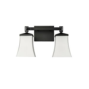 Sonorra 2-Light Bathroom Vanity Light in Matte Black