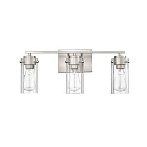 Serena 3-Light Bathroom Vanity Light in Brushed Nickel