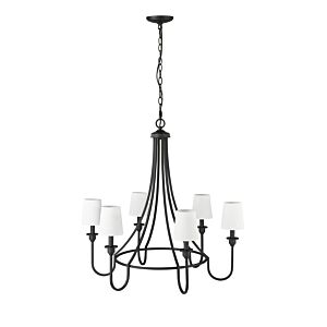 Artemis 6-Light Chandelier in Matte Black