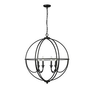 Artemis 6-Light Chandelier in Matte Black