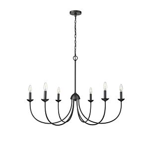 Huxley 6-Light Chandelier in Matte Black