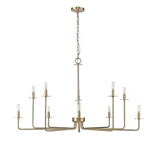 Marceline 10-Light Chandelier in Modern Gold