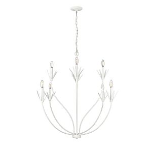 Primrose 8-Light Chandelier in Textured White