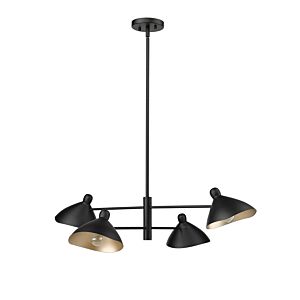 Warhol 4-Light Chandelier in Matte Black