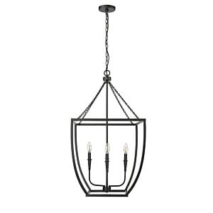 Kelsey 4-Light Pendant in Matte Black